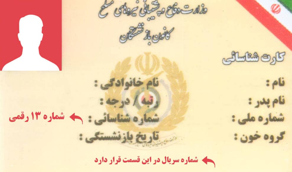 نمونه کارت شناسایی